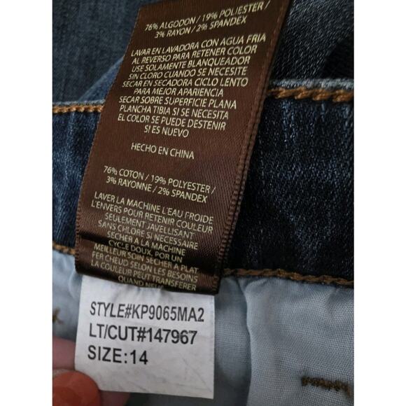 Kut from the Kloth Jeans Catherine Boyfriend KP9065MA2 Sz 14 NEW Dark Wash Denim - Picture 12 of 14